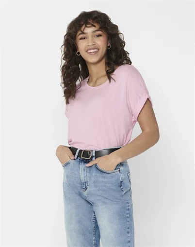 Only - ONLMoster O-Neck T-Shirt - Pink Lady 